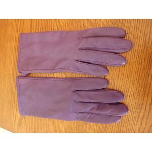 Fownes Leather Purple Gloves Size 8 Winter Bright Vintage